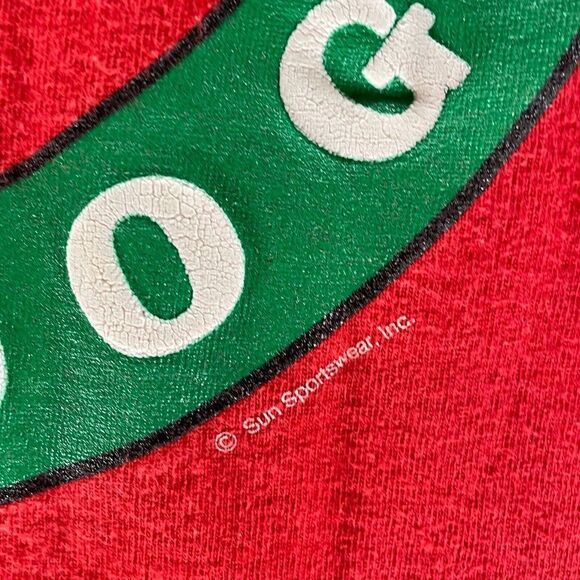 Vintage Scrooge Shirt Mens Extra Large Red Certified Bah Humbug Singe Stitch 90s - Picture 3 of 8